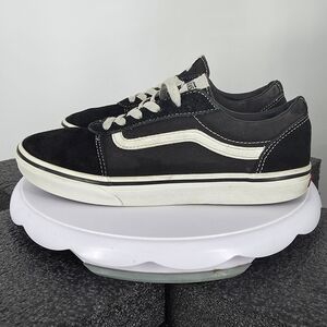 Vans Ward Black White Sneakers Youth 6.5 Women's 8 Low Top Shoes